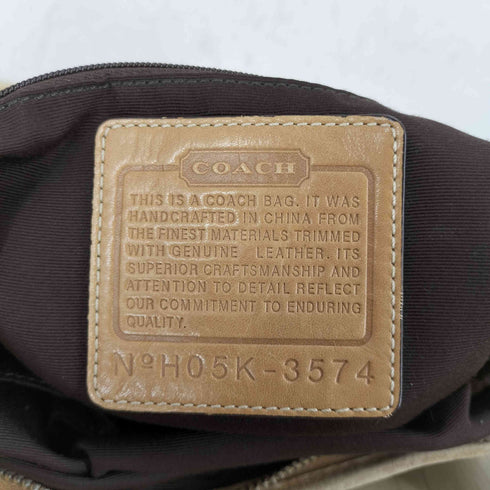 コーチ COACH シグネチャーロゴ レザー切替ベルトデザインショルダーバッグ レディース