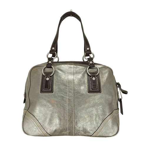 コーチ COACH メタリック レザートートバッグ レディース