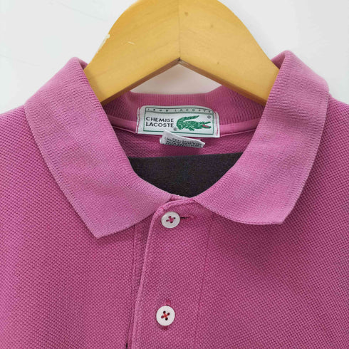 シュミーズラコステ CHEMISE LACOSTE 70S-80S S/S ワンポイントロゴ刺繍ポロシャツ メンズ import:M