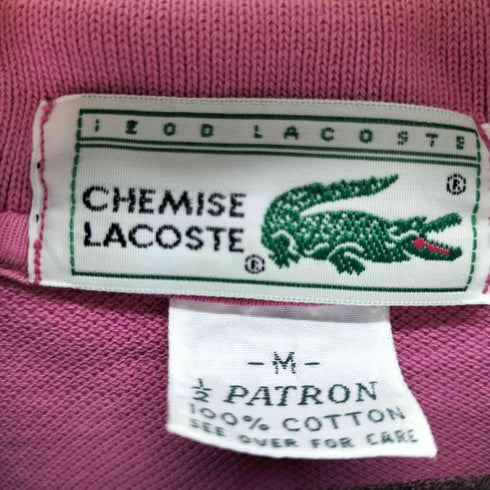 シュミーズラコステ CHEMISE LACOSTE 70S-80S S/S ワンポイントロゴ刺繍ポロシャツ メンズ import:M