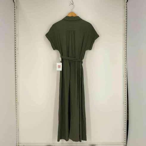 ザラ ZARA リネンレーヨン ベルテッド ワンピース レディース import:S