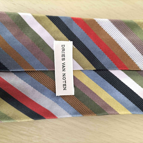 ドリスヴァンノッテン DRIES VAN NOTEN 旧タグ マルチカラ―ストライプネクタイ メンズ