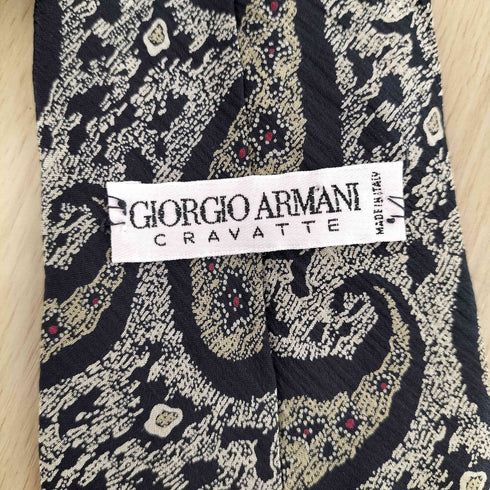 ジョルジオアルマーニ Giorgio Armani ペイズリー柄シルクネクタイ メンズ