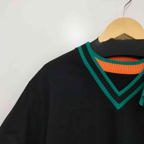 カラービーコン kolor BEACON 23SS クレイジーパターン ドッキングニットネック S/S Tシャツ メンズ JPN:2