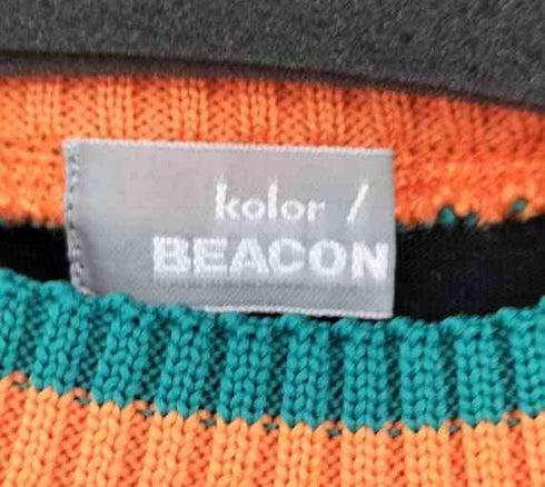 カラービーコン kolor BEACON 23SS クレイジーパターン ドッキングニットネック S/S Tシャツ メンズ JPN:2