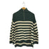 ギャップ Gap ハーフジップ ボーダー ニット レディース import:L