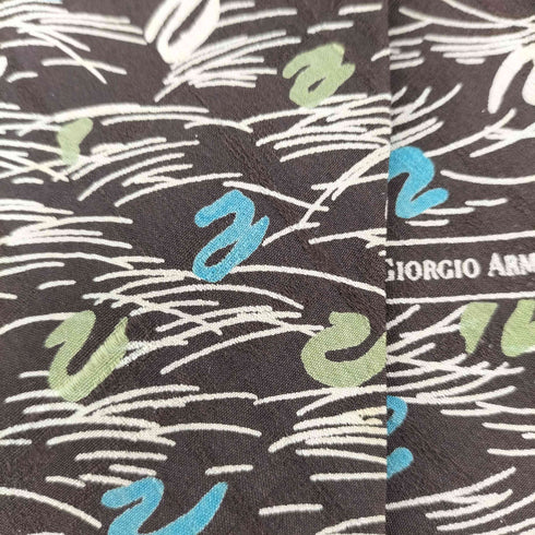 ジョルジオアルマーニ Giorgio Armani MADE IN ITALY 総柄シルクネクタイ メンズ