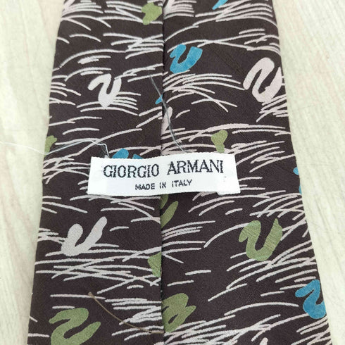 ジョルジオアルマーニ Giorgio Armani MADE IN ITALY 総柄シルクネクタイ メンズ