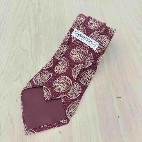 ジョルジオアルマーニ Giorgio Armani MADE IN ITALY 総柄シルクネクタイ メンズ