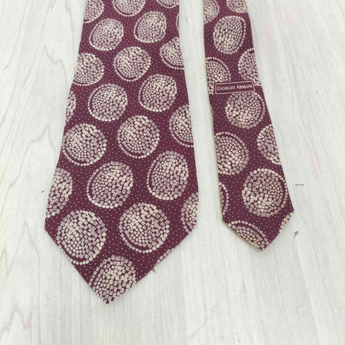 ジョルジオアルマーニ Giorgio Armani MADE IN ITALY 総柄シルクネクタイ メンズ