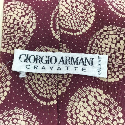 ジョルジオアルマーニ Giorgio Armani MADE IN ITALY 総柄シルクネクタイ メンズ