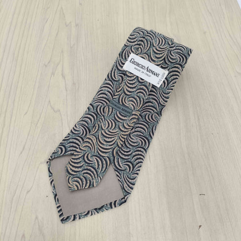 ジョルジオアルマーニ Giorgio Armani MADE IN ITALY 総柄シルクネクタイ メンズ