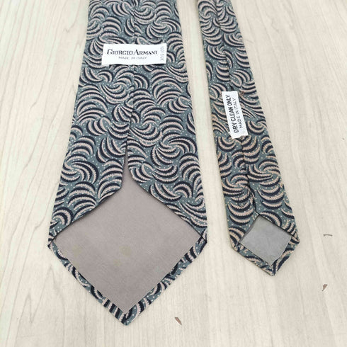 ジョルジオアルマーニ Giorgio Armani MADE IN ITALY 総柄シルクネクタイ メンズ