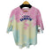 IWANNA BANGKOK S/S タイダイ柄フロントロゴプリントTシャツ レディース