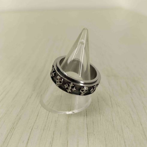 Biker ring skulls & crosses メンズ 17