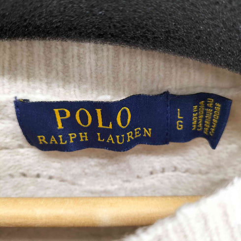 ポロラルフローレン POLO RALPH LAUREN スモールポニー刺繍 クルーネックコットンニット レディース JPN:L