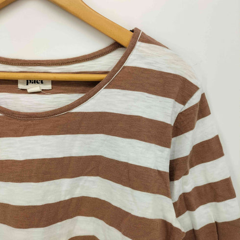 pact Earth's Favorite Clothing インド綿 オーガニックコットン ボーダー Tシャツ レディース import:S