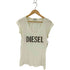 ディーゼル DIESEL スパンコールロゴ VネックTシャツ Y2K レディース JPN:XS