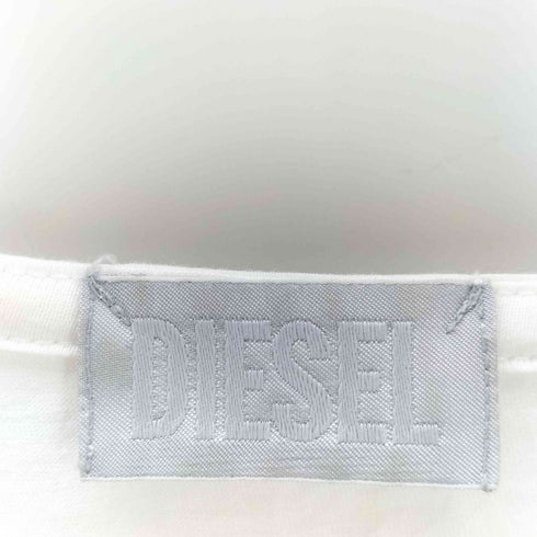 ディーゼル DIESEL スパンコールロゴ VネックTシャツ Y2K レディース JPN:XS