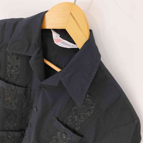 ロマーニ ROMANI 80-90S 刺繍デザインオープンカラーキューバシャツ メンズ import:S