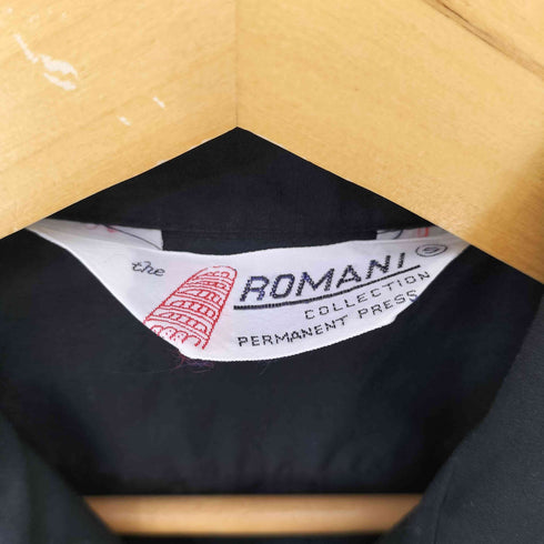 ロマーニ ROMANI 80-90S 刺繍デザインオープンカラーキューバシャツ メンズ import:S
