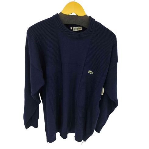 シュミーズラコステ CHEMISE LACOSTE 90S フランス製 コットン ロゴパッチ ニット メンズ import:XL