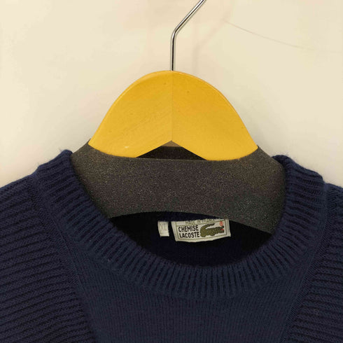 シュミーズラコステ CHEMISE LACOSTE 90S フランス製 コットン ロゴパッチ ニット メンズ import:XL