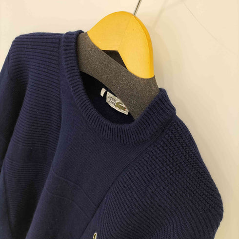 シュミーズラコステ CHEMISE LACOSTE 90S フランス製 コットン ロゴパッチ ニット メンズ import:XL