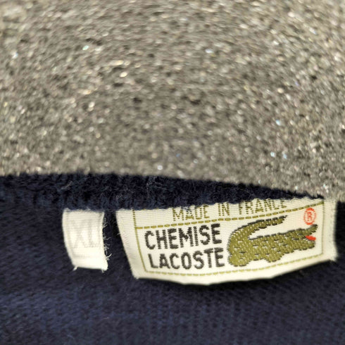 シュミーズラコステ CHEMISE LACOSTE 90S フランス製 コットン ロゴパッチ ニット メンズ import:XL