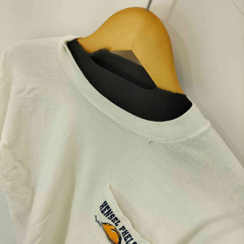 フルーツオブザルーム FRUIT OF THE LOOM 90S USA製 HENSEL PHELPS プリント クルーネック Tシャツ シングルステッチ メンズ import:L