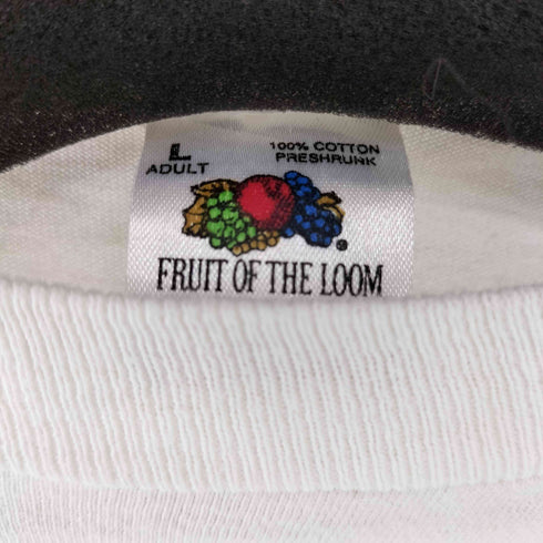 フルーツオブザルーム FRUIT OF THE LOOM 90S USA製 HENSEL PHELPS プリント クルーネック Tシャツ シングルステッチ メンズ import:L