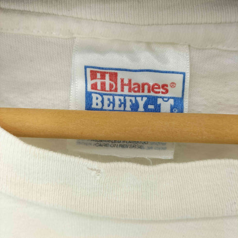 ヘインズ Hanes 90S USA製 フロントプリント クルーネック Tシャツ シングルステッチ メンズ import:XL