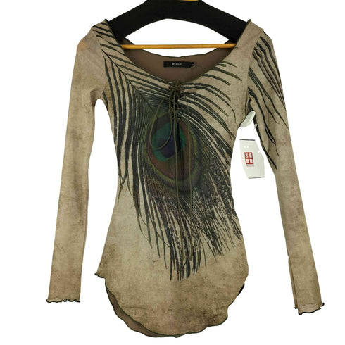 MICHICAT 総柄 L/S カットソー レディース