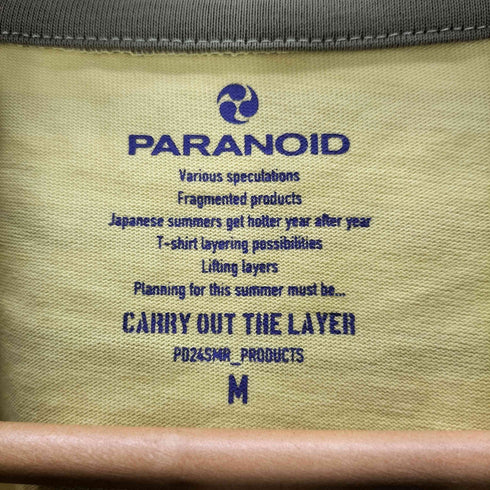 パラノイド PARANOID ボーダー プリントクルーネックTシャツ メンズ JPN:M