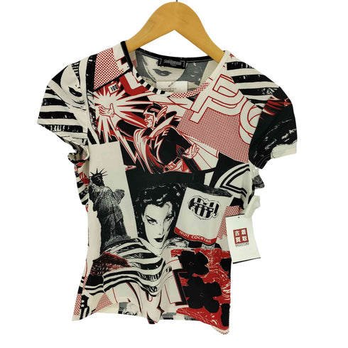 Sinequanone フランス製 総柄 ストレッチ Tシャツ レディース T3
