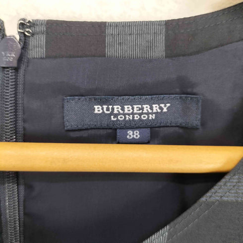 バーバリーロンドン BURBERRY LONDON シルク混 シャドーチェックワンピース レディース 38