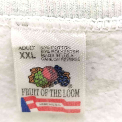 80S USA製 FRUIT OF THE ROOM ボディ フロントラバープリント スウェットシャツ メンズ import:XXL