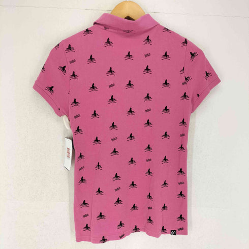 ヒステリックグラマー HYSTERIC GLAMOUR ロゴ総柄プリント鹿の子ポロシャツ レディース free