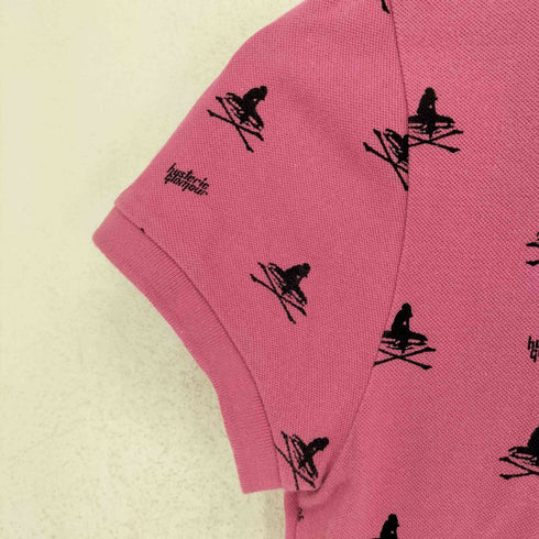 ヒステリックグラマー HYSTERIC GLAMOUR ロゴ総柄プリント鹿の子ポロシャツ レディース free