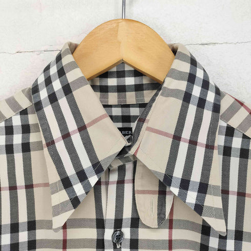 バーバリーブラックレーベル BURBERRY BLACK LABEL ノヴァチェック ロングカフスシャツ チンスト メンズ 2