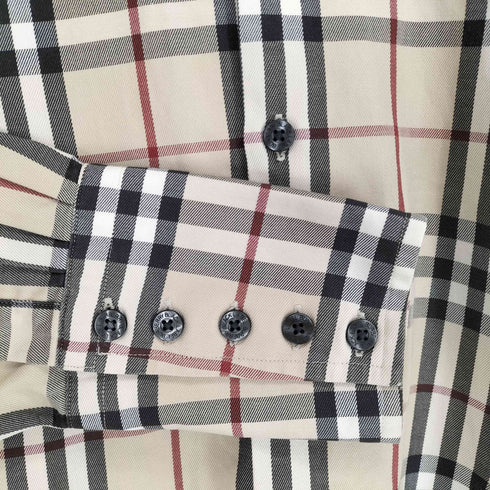 バーバリーブラックレーベル BURBERRY BLACK LABEL ノヴァチェック ロングカフスシャツ チンスト メンズ 2