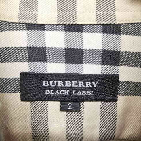 バーバリーブラックレーベル BURBERRY BLACK LABEL ノヴァチェック ロングカフスシャツ チンスト メンズ 2