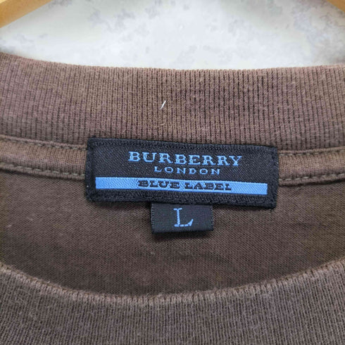 バーバリーブルーレーベル BURBERRY BLUE LABEL ロゴ刺繍ハウスチェックTシャツ メンズ L
