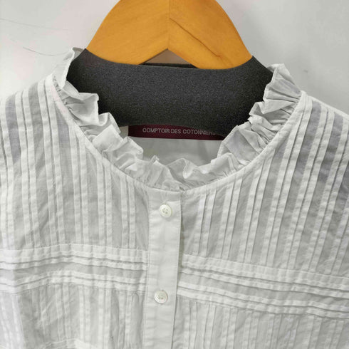 コントワーデコトニエ COMPTOIR DES COTONNIERS コットンフリルシャツ レディース JPN:M