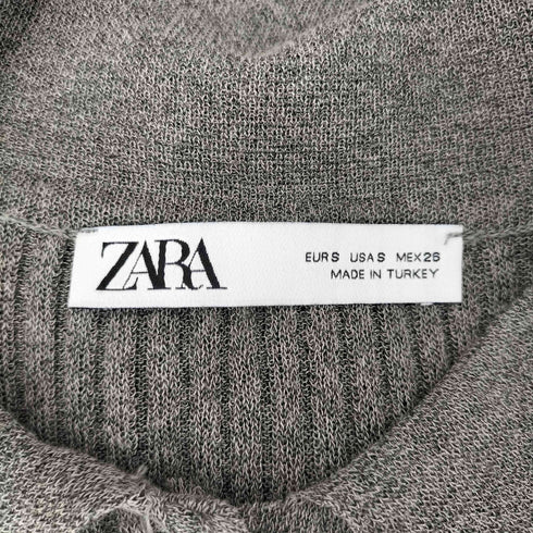 ザラ ZARA リブニットシャツ プルオーバー レディース import:S