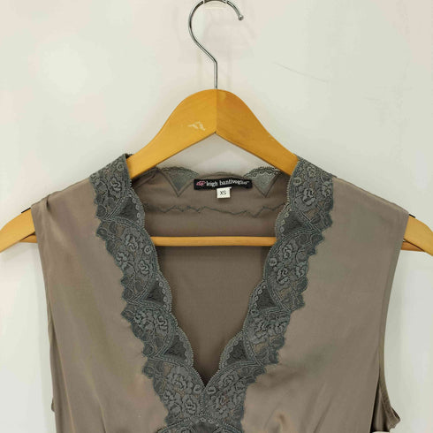 leigh bentivoglio レース切り替え ノースリーブシルクブラウス レディース import:XS