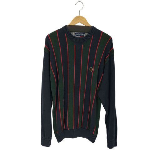 トミーヒルフィガー TOMMY HILFIGER 00s ストライプ柄 コットンニット メンズ JPN:L