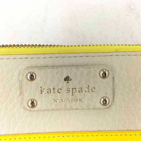 ケイトスペード Kate spade バイカラー レザーロングウォレット レディース