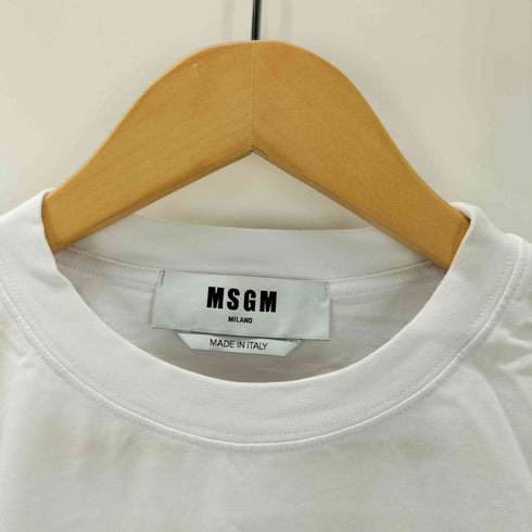 エムエスジーエム MSGM ブラッシュロゴクルーネックTシャツ レディース JPN:1