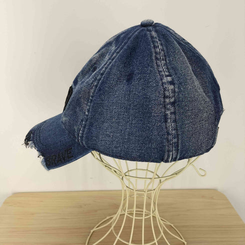 ディーゼル DIESEL 23SS デニム刺繍ロゴキャップ ダメージ加工 メンズ